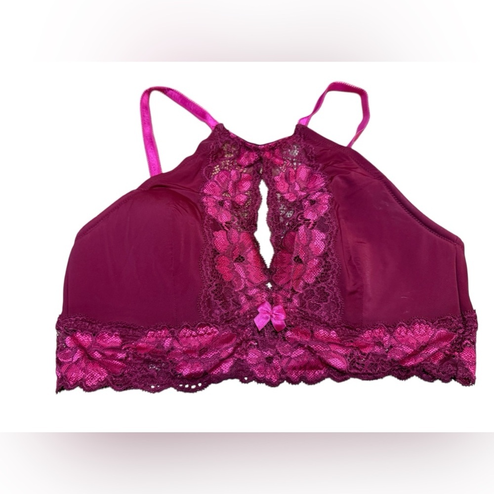 Adore Me Maroon Lace Bralette Size M 
Great Condition